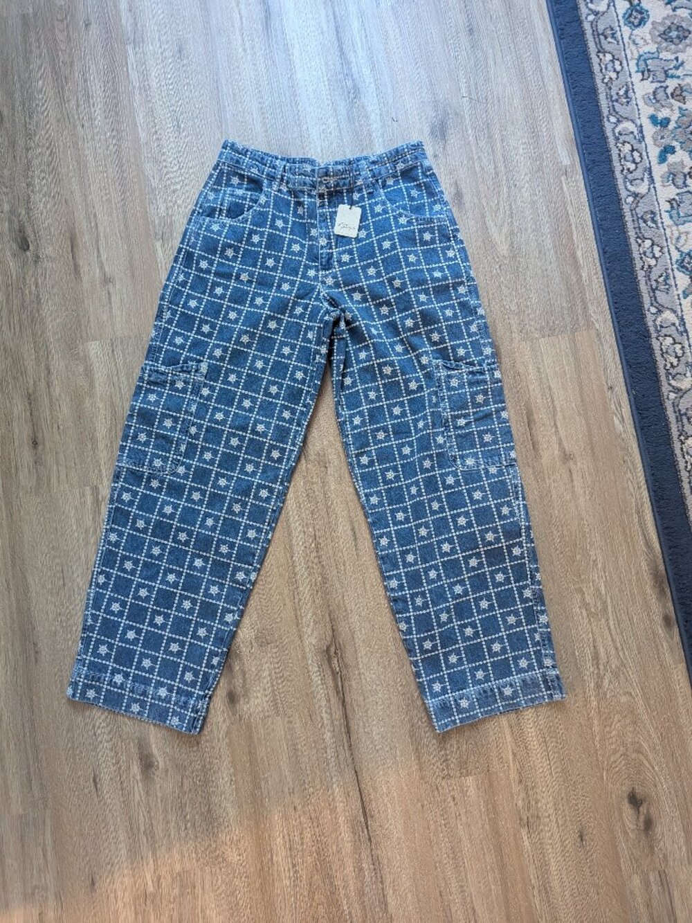 Damson Madder Drew Embroidered Cargo Jeans